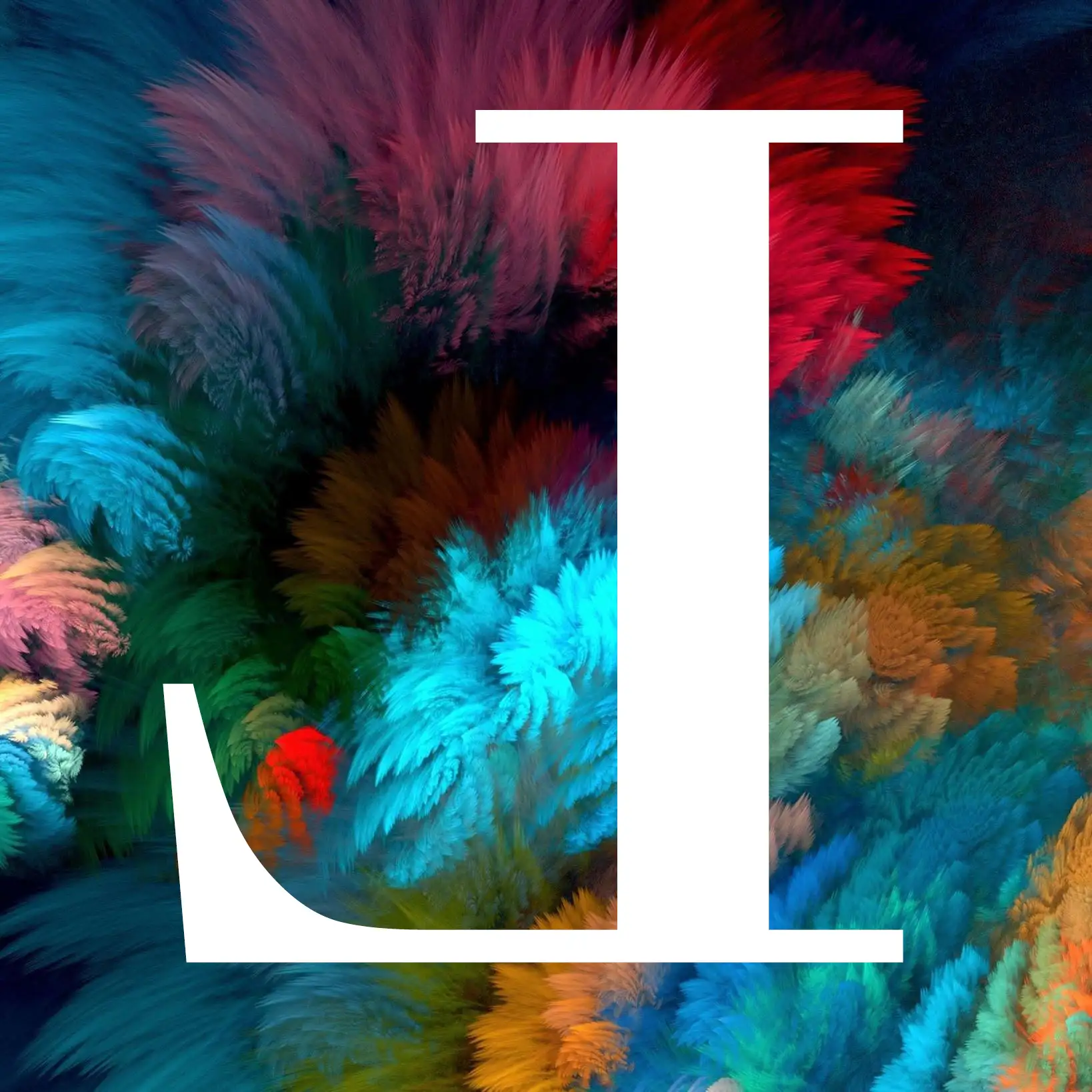 Laudanum Publishing Logo Mark with Psychedelic graphic background
