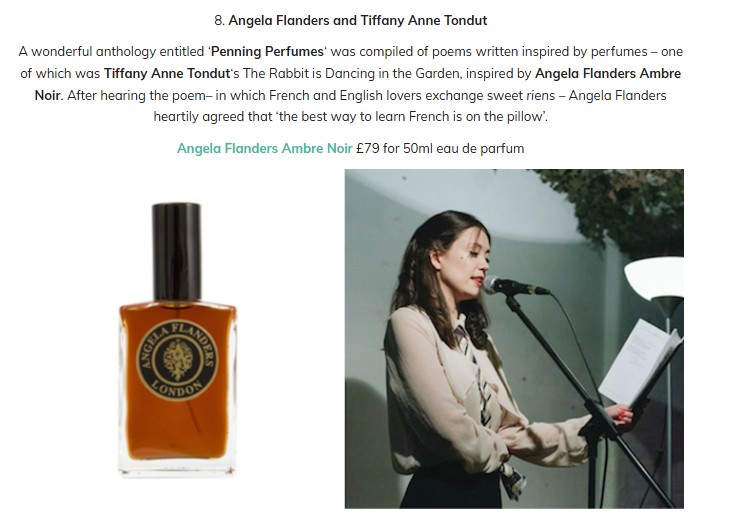 Tiffany Tondut performing for Penning Perfumes Guardian Online